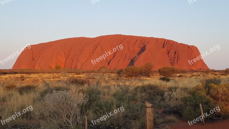 Rock Red Ayers Desert Outback