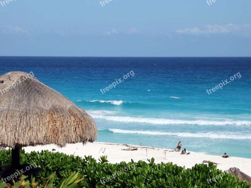 Cancún Beach Sea Landscape Horizon