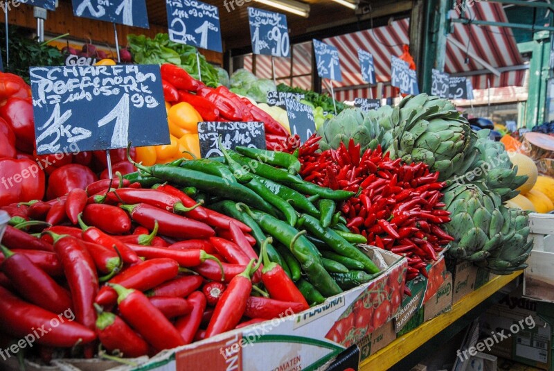 Market Fruits Vegetables Food Vegetable Stand