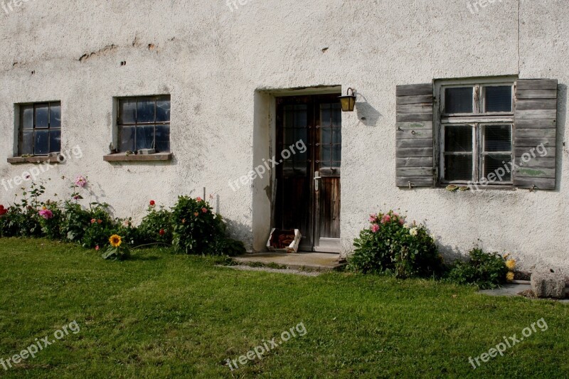 Farm Door Window Install Window Flowers