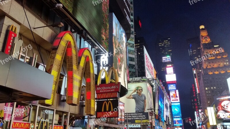 Nyc Usa Lighting Times Square City