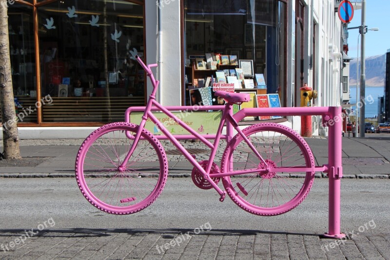 Cycle Reykjavik Pink Free Photos