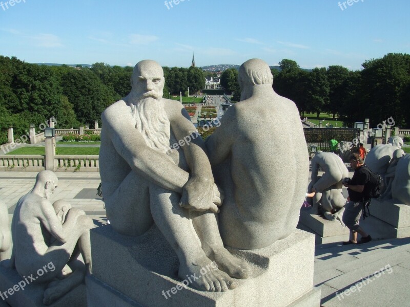 Vigeland Frogner Frognerpark Men Concrete