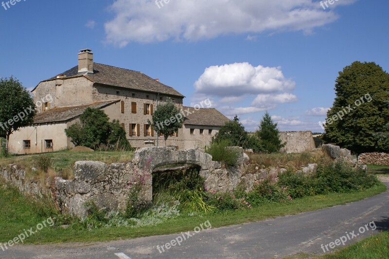 Farm France Stones Old Building Stones Old House