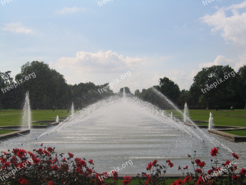 Nordpark Dusseldorf Fountain Water Feature Water Fountain Free Photos