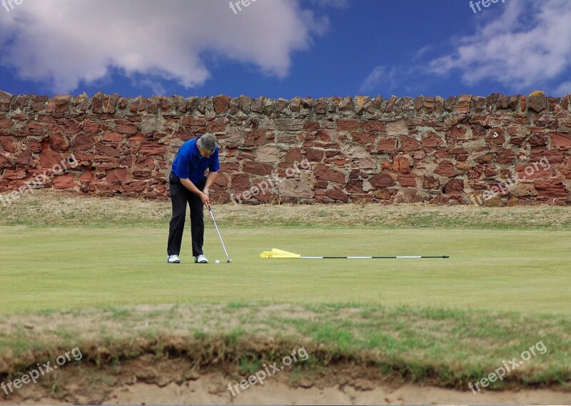 Golfer Putting Green Golf Green Golf