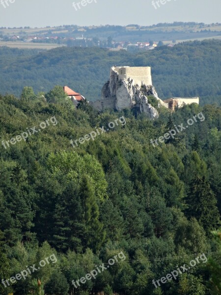 Rabsztyn Poland Castle Monument The Ruins Of The