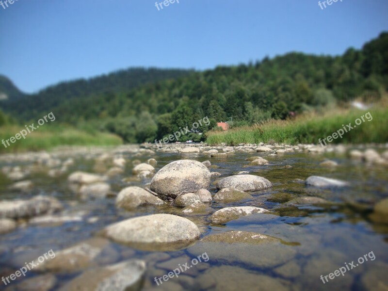 Pieniny Poland Mountains Water Landscape