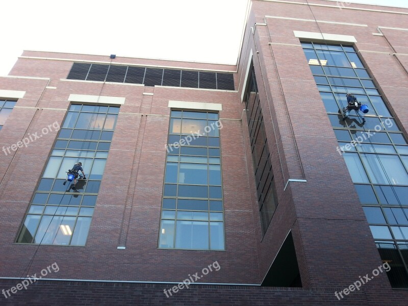 Window Cleaners Building Squeegee Hospital Skyscraper