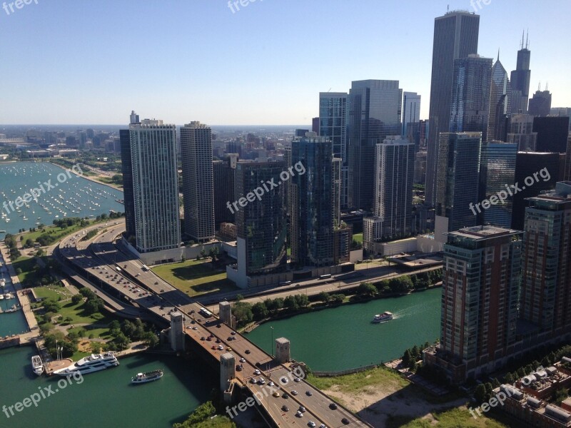 City Chicago Skyline Downtown Chicago Skyline