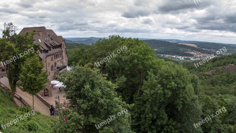 Thuringia Germany Thuringian Forest Landscape Show Mountains