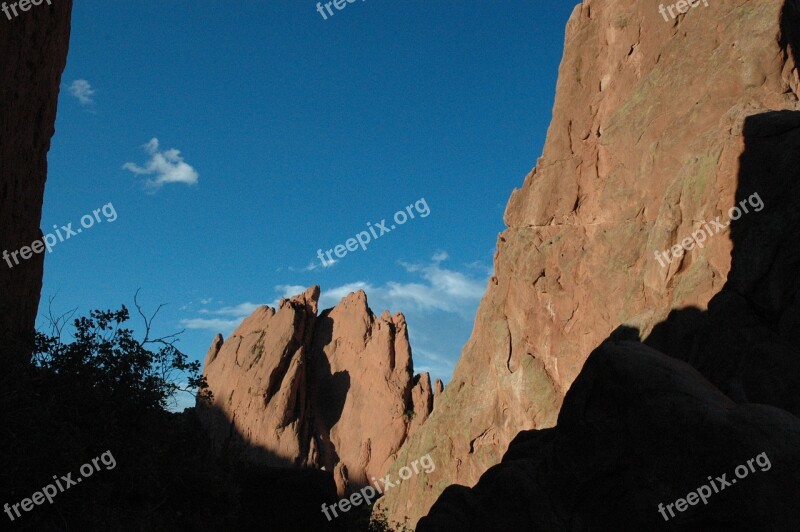 Garden Of The Gods Mountain Sky Rock Free Photos