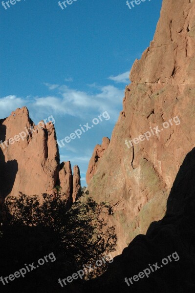 Garden Of The Gods Mountain Sky Rock Free Photos