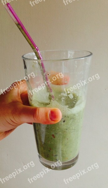 Smoothie Glass Green Drink Healthy