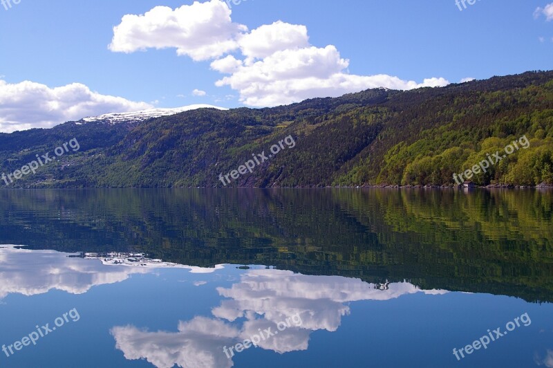 Norway Fjordlandschaft Hill Nature Landscape