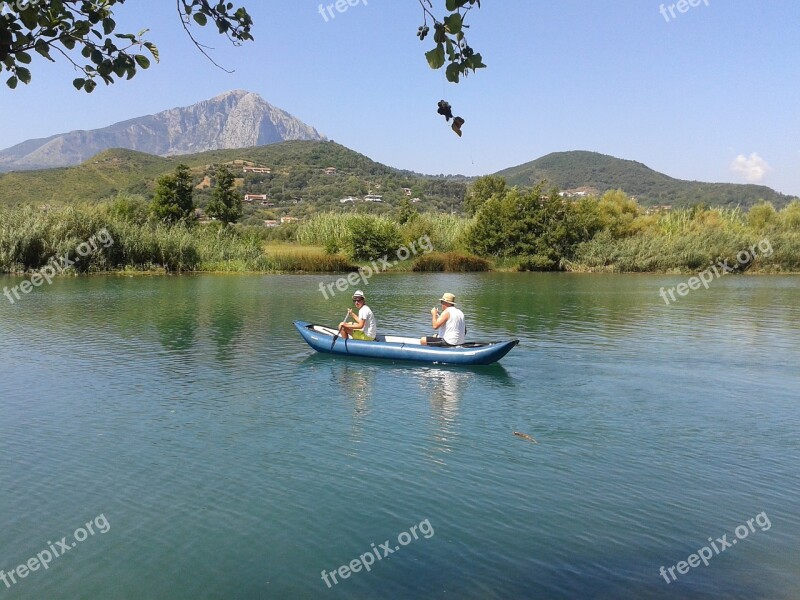 Paddle Canoeing Water Boat Paddler