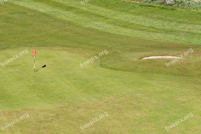 Golf Golf Green Flag Bunker Green