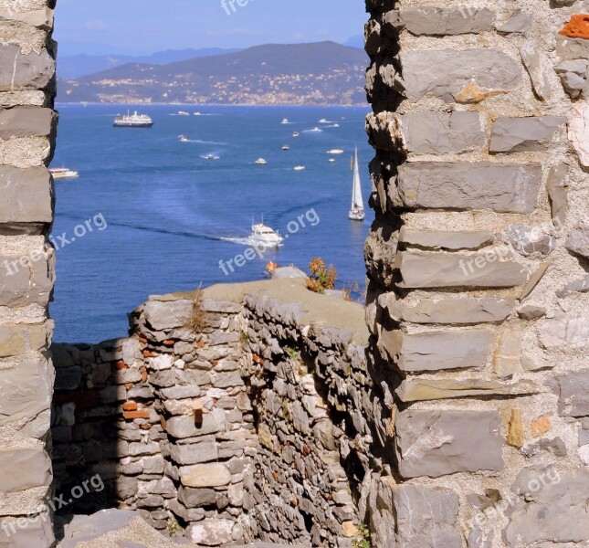 Window Sea Stone Boat Porto Venere