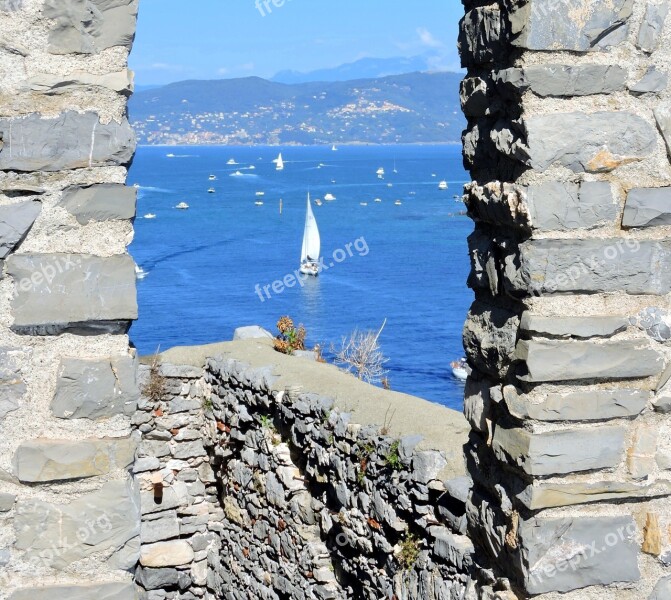 Window Sea Stone Boat Porto Venere