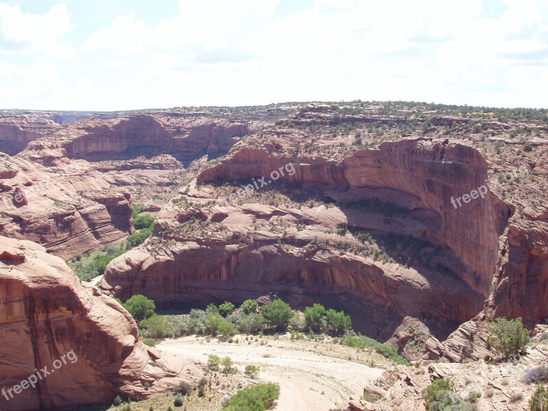 Canyon De Chelly Landscape Rock Canyon Desert