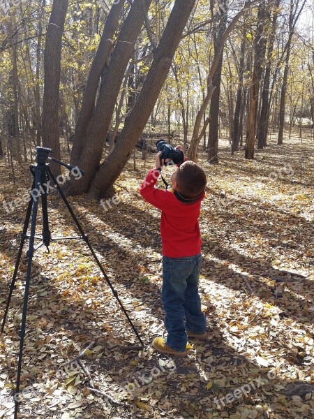 Photography Boy Learn Camera Tripod