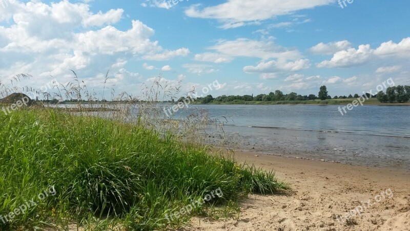 Elbe Relaxation Beach Sun Rest