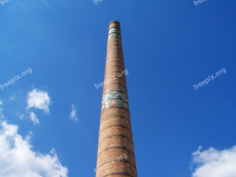 Chimney Blue Sky Zsolnay Factory Pecs Free Photos