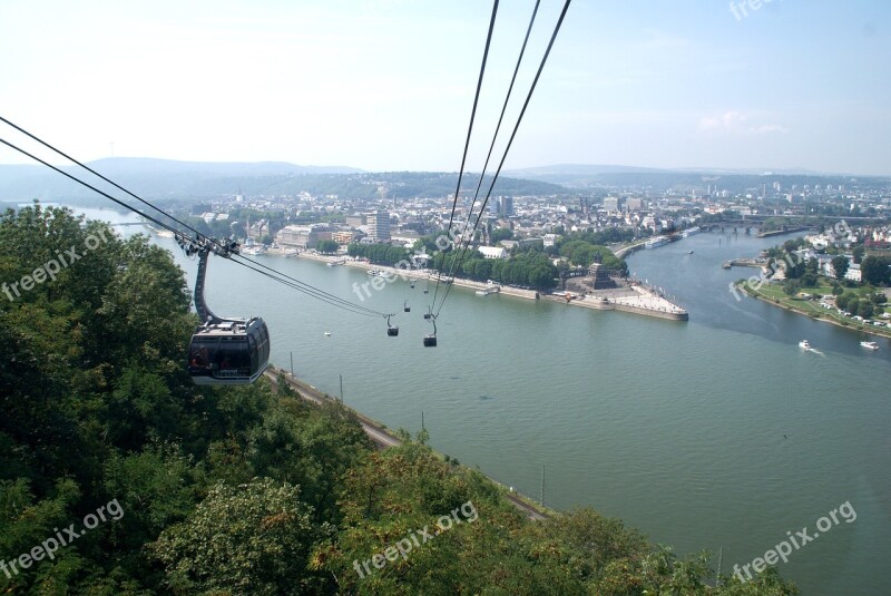 River Rhine Mosel German Corner Cable Car