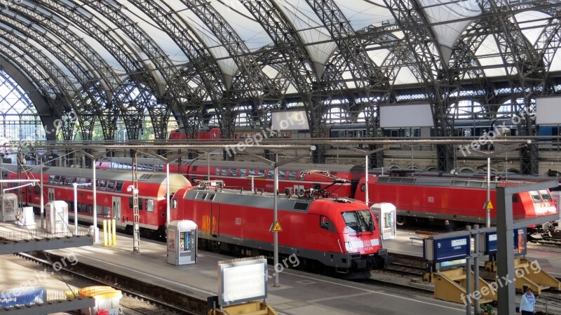 Railway Train Locomotive Railway Station Traffic