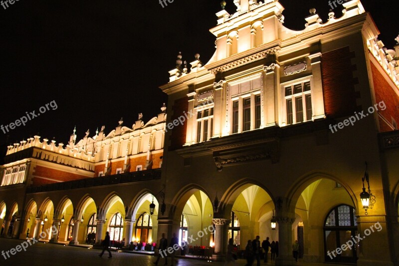 Market Square Picturesque View City Night