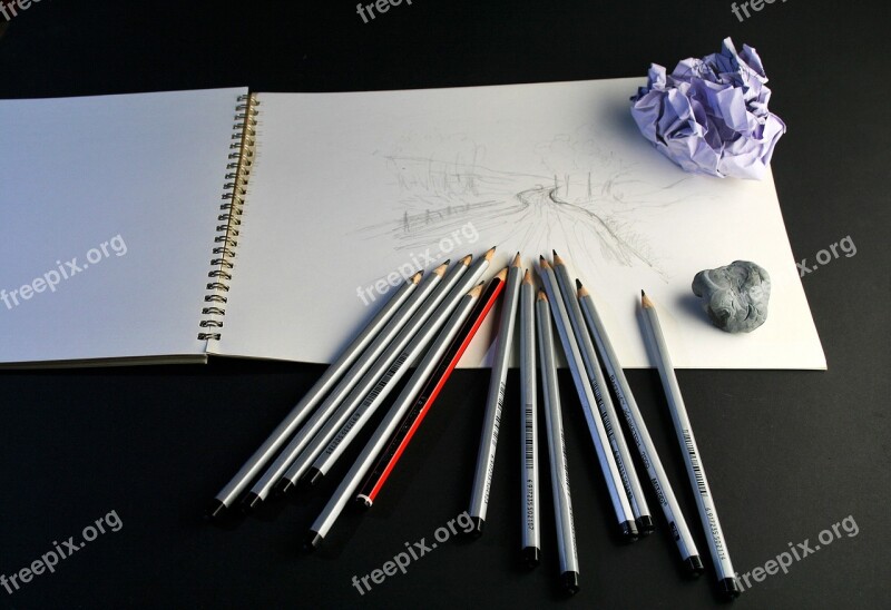 Art Pencils Pencils Sketch Pad Sketch Drawing