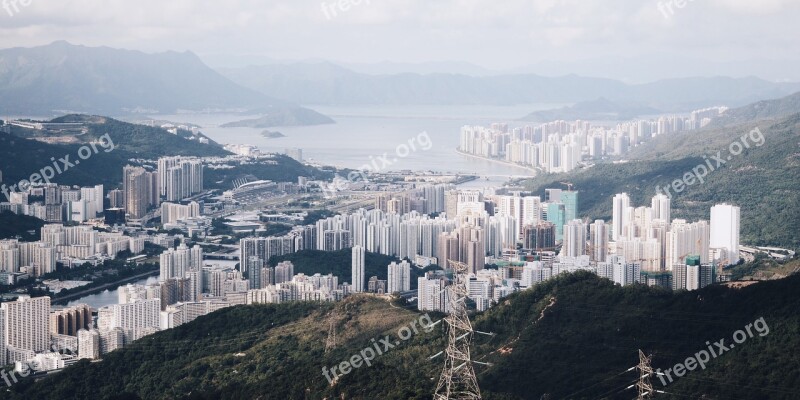 Cityscape View Seaside Hills Modern