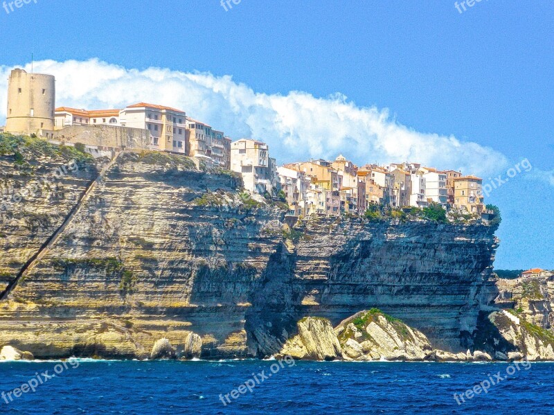 Bonifacio Cliffs Coast Coastal Citadel