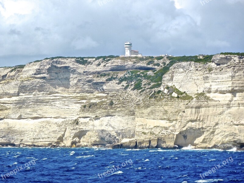 Lighthouse Cliffs Bonifacio Beacon Coastline