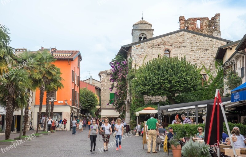 Lake Garda Sirmione Italy Europe People