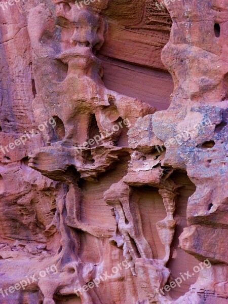 Red Rock Erosion Forms Texture Free Photos