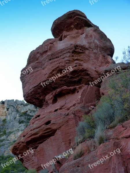 Red Rock Sandstone Erosion Forms Texture