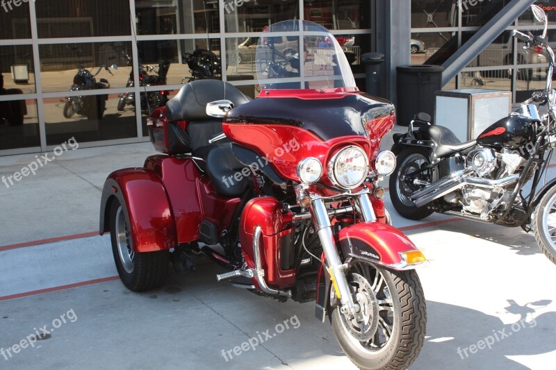 Harley Motorcycle Red Wheel Free Photos