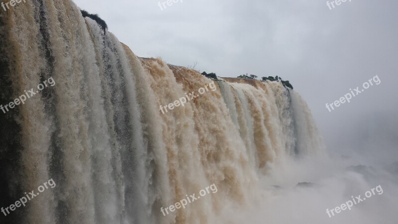 Waterfall Cataracts Water Mouth Of The Iguassu Free Photos