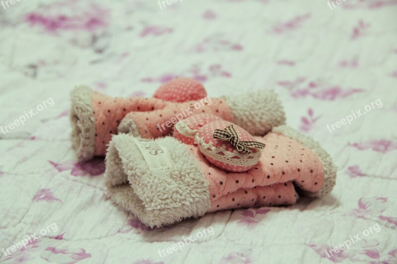 Children Gloves Glove Bow Floral Free Photos