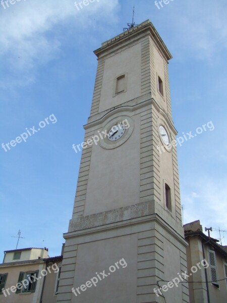 Tower Clock High Building Steeple Clock Tower