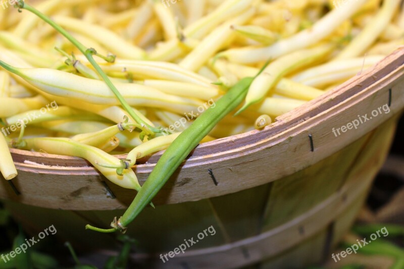 Green Beans Waxed Beans Yellow Vegetable Produce