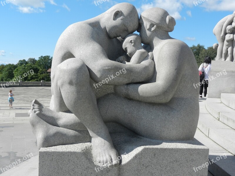 Art Family Stone Sculpture Vigeland Installation