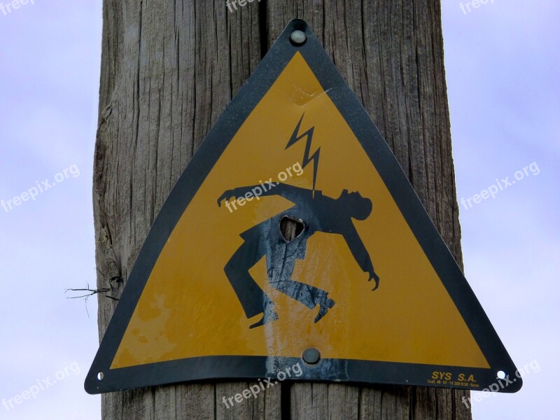 Danger Ray Electric Shock Signal Free Photos