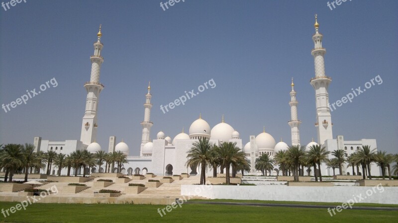 Mosque Sheikh Zayid Mosque Abu Dhabi Free Photos