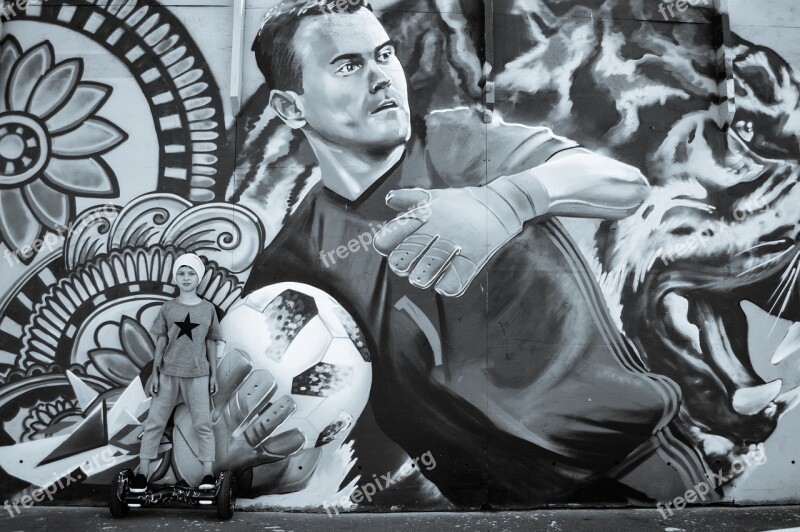 Football Street Art Graffiti Igor Akinfeev Goalkeeper