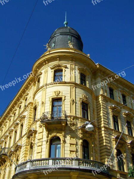 Corner House Ornate Facade Architecture Free Photos