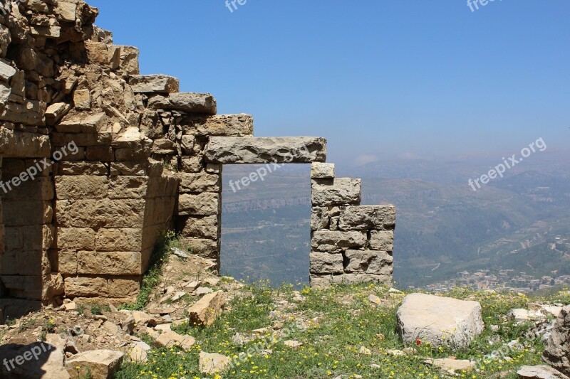 Zanbakeye Kfarnabrakh El Chouf Ruins Land Lebanon Free Photos