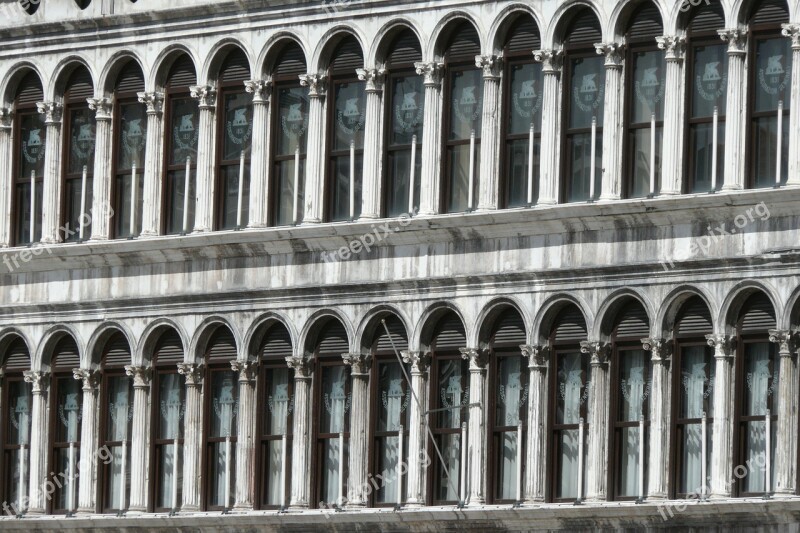 Venice Palazzo Front Window Facade Free Photos