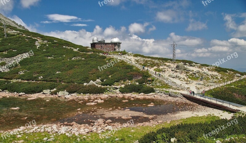 Observatory Mountain Lake High Tatras Slovakia Landscape